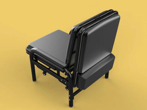 HOSPITAL ROOM ACCOMPANY CHAIR PATIENT FOLDABLE NURSING CHAIR BED 3D Model