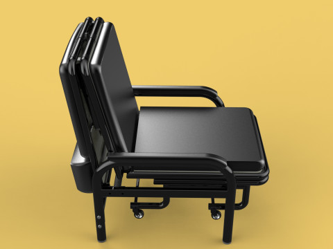 HOSPITAL ROOM ACCOMPANY CHAIR PATIENT FOLDABLE NURSING CHAIR BED 3D-Modell