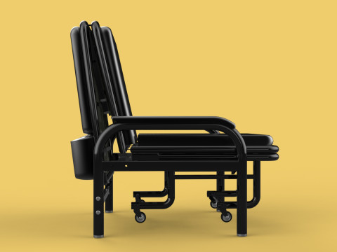 HOSPITAL ROOM ACCOMPANY CHAIR PATIENT FOLDABLE NURSING CHAIR BED 3D-Modell