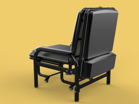 HOSPITAL ROOM ACCOMPANY CHAIR PATIENT FOLDABLE NURSING CHAIR BED 3D-Modell