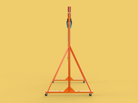 MOBILE GANTRY CRANE ELECTRIC ROPE HOIST PORTABLE GIRDER OVERHEAD 3D Model