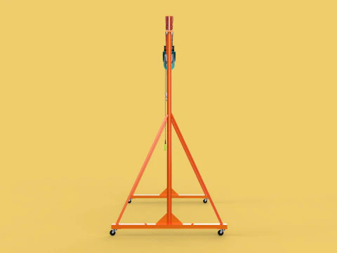 MOBILE GANTRY CRANE ELECTRIC ROPE HOIST PORTABLE GIRDER OVERHEAD 3D Model