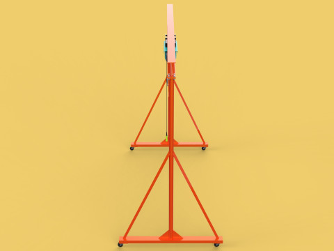 MOBILE GANTRY CRANE ELECTRIC ROPE HOIST PORTABLE GIRDER OVERHEAD 3D Model