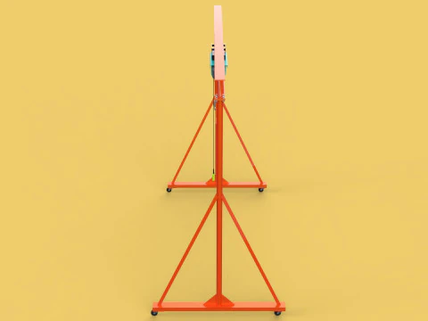 MOBILE GANTRY CRANE ELECTRIC ROPE HOIST PORTABLE GIRDER OVERHEAD 3D Model