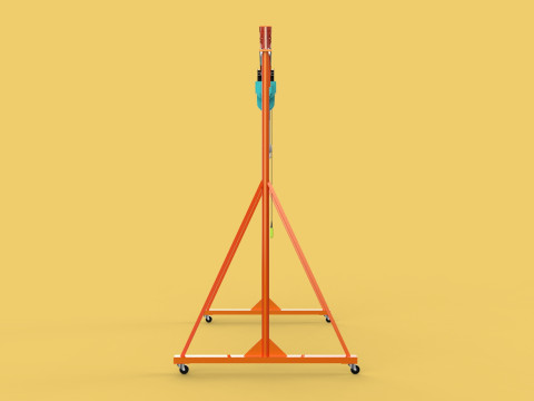 MOBILE GANTRY CRANE ELECTRIC ROPE HOIST PORTABLE GIRDER OVERHEAD 3D Model
