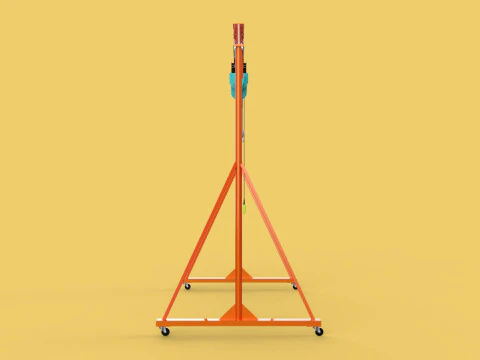MOBILE GANTRY CRANE ELECTRIC ROPE HOIST PORTABLE GIRDER OVERHEAD 3D Model