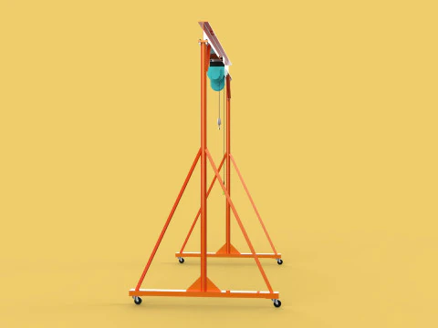 MOBILE GANTRY CRANE ELECTRIC ROPE HOIST PORTABLE GIRDER OVERHEAD 3D Model