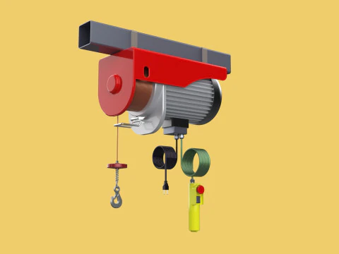 LIER STANDAARD ELEKTRISCHE AFSTANDSBEDIENING MINI HOIST KRAAN PORTAL TOUW HAAK 3D Model