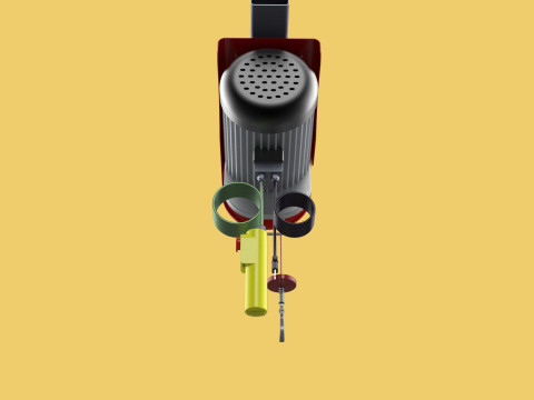 WINCH STANDARD ELECTRIC REMOTE MINI HOIST CRANE GANTRY ROPE HOOK 3D Model
