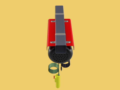 WINCH STANDARD ELECTRIC REMOTE MINI HOIST CRANE GANTRY ROPE HOOK 3D Model