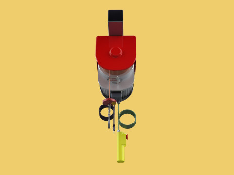 WINCH STANDARD ELECTRIC REMOTE MINI HOIST CRANE GANTRY ROPE HOOK 3D Model