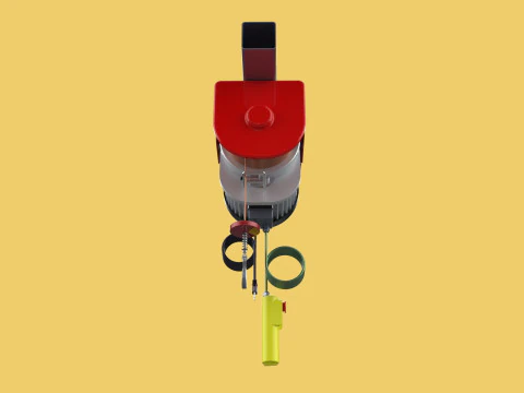 WINCH STANDARD ELECTRIC REMOTE MINI HOIST CRANE GANTRY ROPE HOOK 3D Model