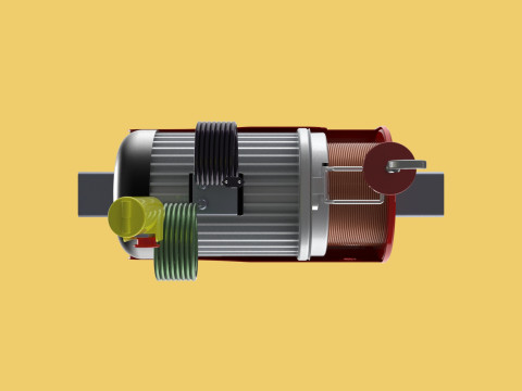 WINCH STANDARD ELECTRIC REMOTE MINI HOIST CRANE GANTRY ROPE HOOK 3D Model