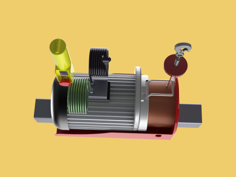 WINCH STANDARD ELECTRIC REMOTE MINI HOIST CRANE GANTRY ROPE HOOK 3D Model
