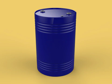 표준 연료유 강철 드럼 200L 208L 리터 55갤런 배럴 3D 모델