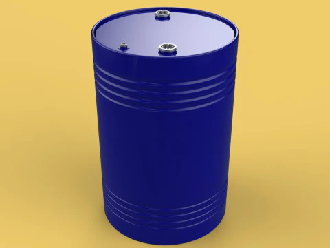 STANDARD FUEL OIL STEEL DRUM 200L 208 L LITERS 55 GALLONS BARREL 3D Model