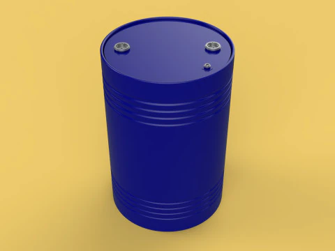 STANDARD FUEL OIL STEEL DRUM 200L 208 L LITERS 55 GALLONS BARREL 3D Model