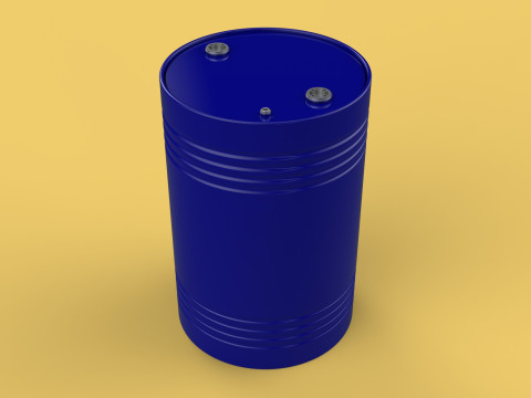 STANDARD FUEL OIL STEEL DRUM 200L 208 L LITERS 55 GALLONS BARREL Model 3D