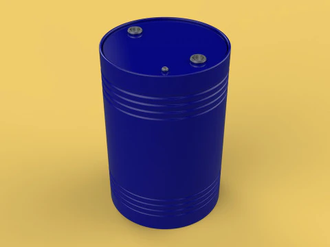 STANDARD FUEL OIL STEEL DRUM 200L 208 L LITERS 55 GALLONS BARREL 3D Model