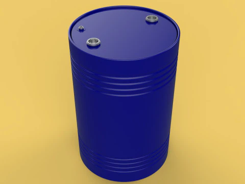 STANDARD FUEL OIL STEEL DRUM 200L 208 L LITERS 55 GALLONS BARREL 3D Model