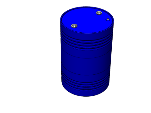 STANDARD FUEL OIL STEEL DRUM 200L 208 L LITERS 55 GALLONS BARREL Model 3D