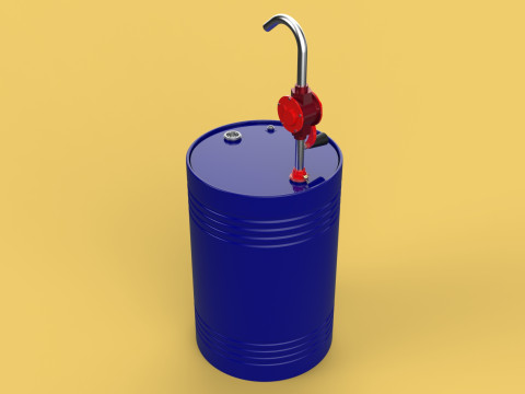 MANUAL PUMP HAND CRANK ROTARY FUEL OIL STEEL DRUM BARREL GALLONS Model 3D