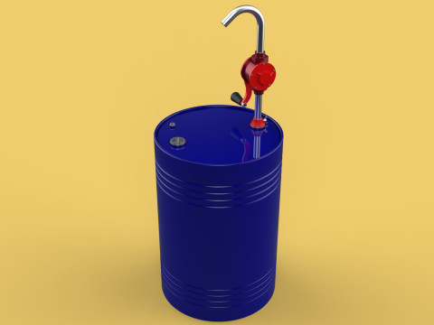 MANUAL PUMP HAND CRANK ROTARY FUEL OIL STEEL DRUM BARREL GALLONS Model 3D