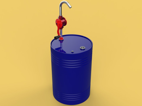 MANUAL PUMP HAND CRANK ROTARY FUEL OIL STEEL DRUM BARREL GALLONS Model 3D