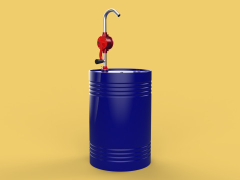MANUAL PUMP HAND CRANK ROTARY FUEL OIL STEEL DRUM BARREL GALLONS Model 3D