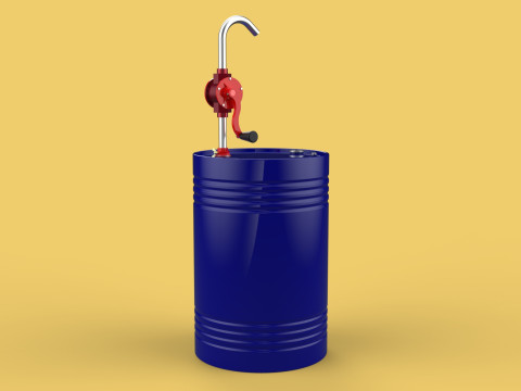 MANUAL PUMP HAND CRANK ROTARY FUEL OIL STEEL DRUM BARREL GALLONS Model 3D