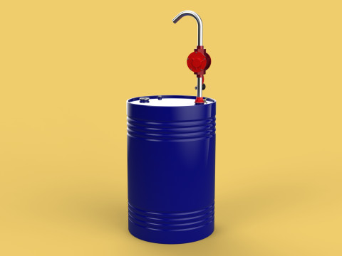 MANUAL PUMP HAND CRANK ROTARY FUEL OIL STEEL DRUM BARREL GALLONS Model 3D