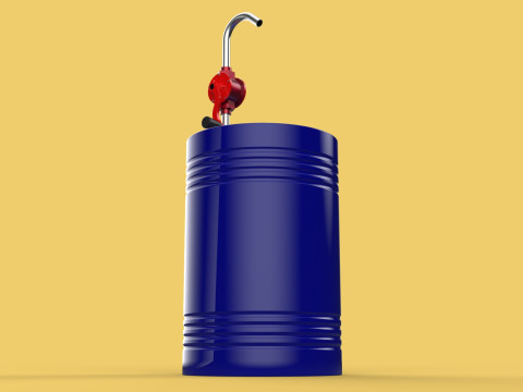 MANUAL PUMP HAND CRANK ROTARY FUEL OIL STEEL DRUM BARREL GALLONS Model 3D