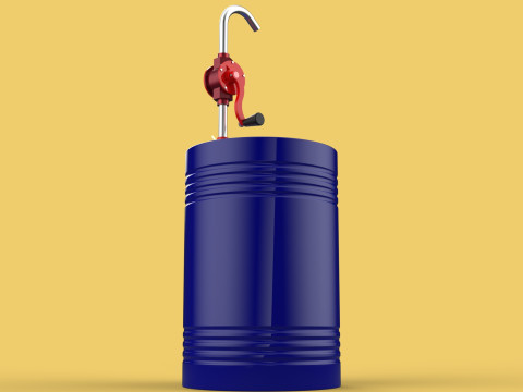 MANUAL PUMP HAND CRANK ROTARY FUEL OIL STEEL DRUM BARREL GALLONS Model 3D