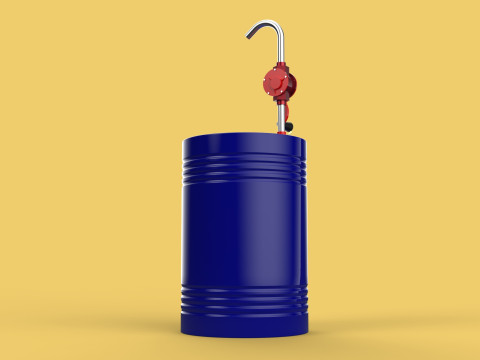 MANUAL PUMP HAND CRANK ROTARY FUEL OIL STEEL DRUM BARREL GALLONS Model 3D