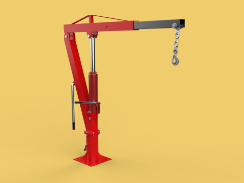 SWIVEL LIFTING CRANE WINCH HOIST HOOK PICKUP TRUCK JIB SLEWING 3D Model