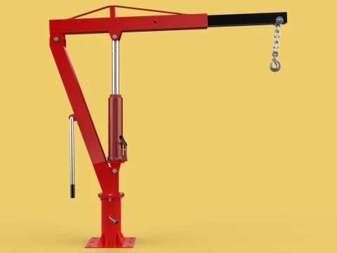 SWIVEL LIFTING CRANE WINCH HOIST HOOK PICKUP TRUCK JIB SLEWING 3D Model
