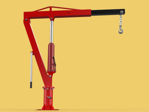 SWIVEL LIFTING CRANE WINCH HOIST HOOK PICKUP TRUCK JIB SLEWING 3D Model