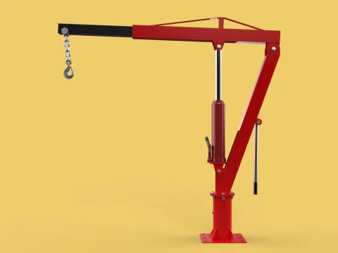 SWIVEL LIFTING CRANE WINCH HOIST HOOK PICKUP TRUCK JIB SLEWING 3D Model