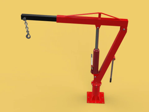 SWIVEL LIFTING CRANE WINCH HOIST HOOK PICKUP TRUCK JIB SLEWING 3D Model