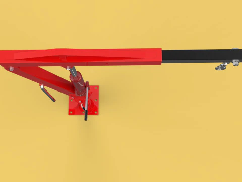 SWIVEL LIFTING CRANE WINCH HOIST HOOK PICKUP TRUCK JIB SLEWING 3D Model