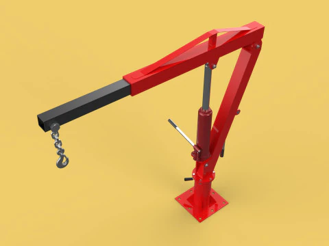 SWIVEL LIFTING CRANE WINCH HOIST HOOK PICKUP TRUCK JIB SLEWING 3D Model