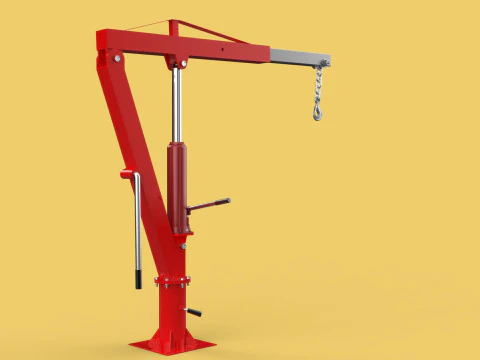 SWIVEL LIFTING CRANE WINCH HOIST HOOK PICKUP TRUCK JIB SLEWING 3D Model