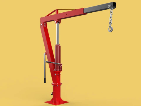 SWIVEL LIFTING CRANE WINCH HOIST HOOK PICKUP TRUCK JIB SLEWING 3D Model