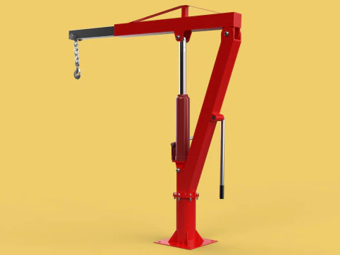 SWIVEL LIFTING CRANE WINCH HOIST HOOK PICKUP TRUCK JIB SLEWING 3D Model