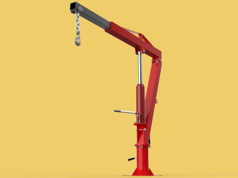 SWIVEL LIFTING CRANE WINCH HOIST HOOK PICKUP TRUCK JIB SLEWING 3D Model