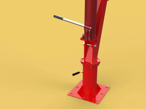 SWIVEL LIFTING CRANE WINCH HOIST HOOK PICKUP TRUCK JIB SLEWING 3D Model