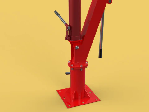 SWIVEL LIFTING CRANE WINCH HOIST HOOK PICKUP TRUCK JIB SLEWING 3D Model