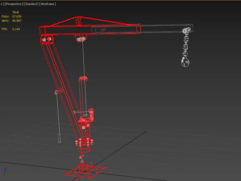 SWIVEL LIFTING CRANE WINCH HOIST HOOK PICKUP TRUCK JIB SLEWING 3D Model