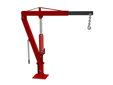 SWIVEL LIFTING CRANE WINCH HOIST HOOK PICKUP TRUCK JIB SLEWING 3D 모델