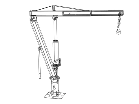 SWIVEL LIFTING CRANE WINCH HOIST HOOK PICKUP TRUCK JIB SLEWING 3D Model